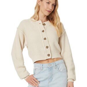 Free People Lila Cardi Cream Womens xs